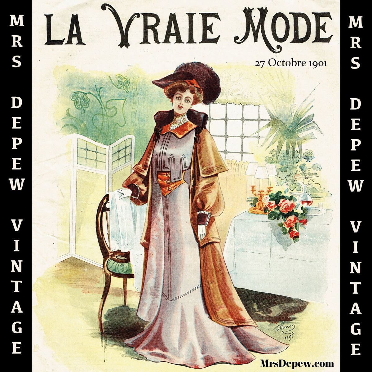 Antique French Magazine La Vraie Mode Octobre 1901 No. 43 E-book Instant  Download